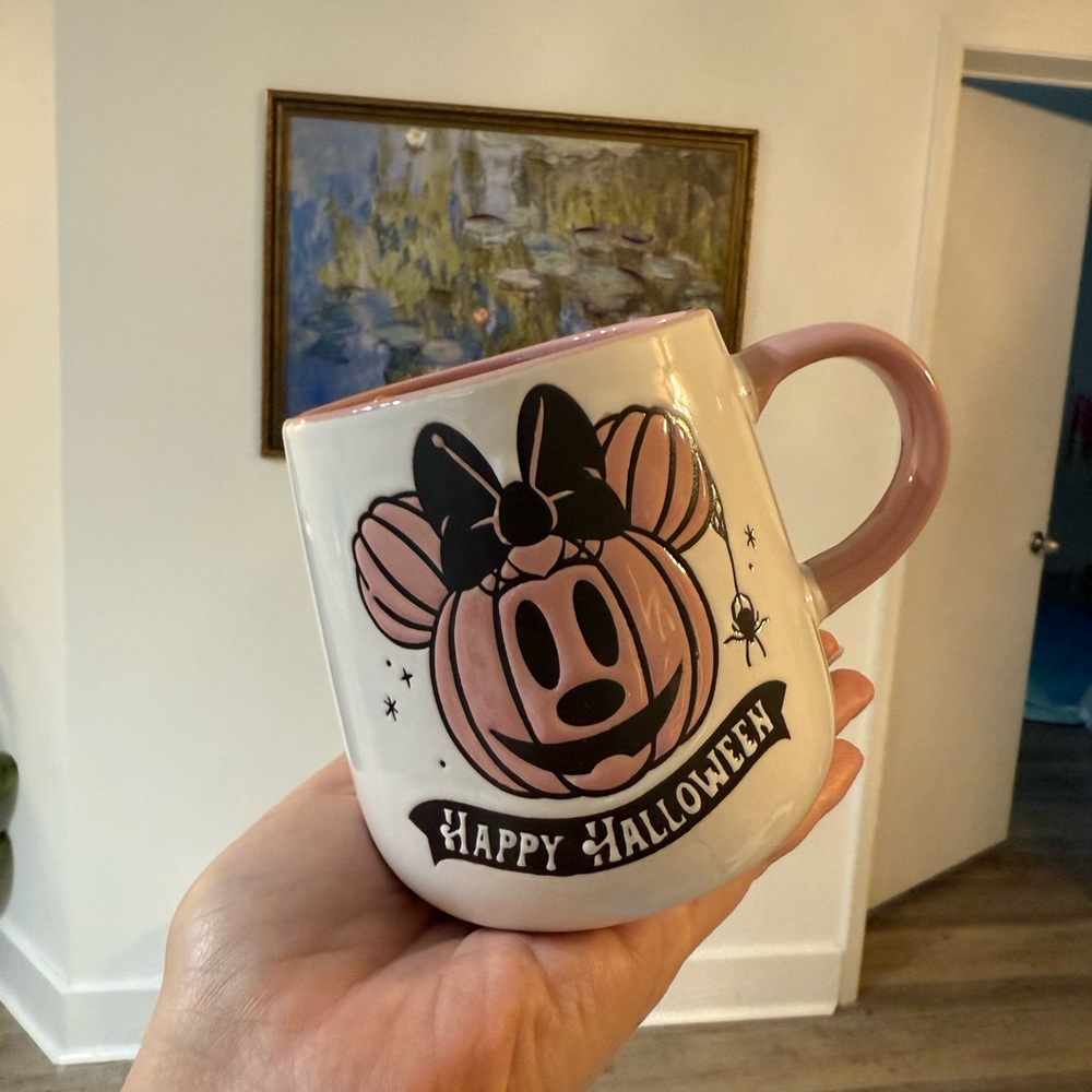 Disney Halloween Mug with Pink and Black Design